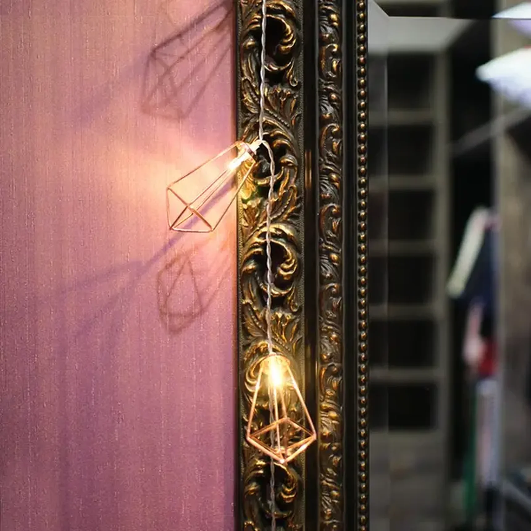 Гирлянда светодиодная Кристаллы бронзовые 10 LED, 1,5 м, прозрачный ПВХ, теплый белый свет свечения, 2 х АА (батарейки не в комплекте) NEON-NIGHT