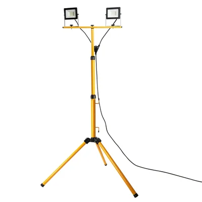 Прожектор на штативе, 2*30W 6400К 220V черный IP65, LL-502