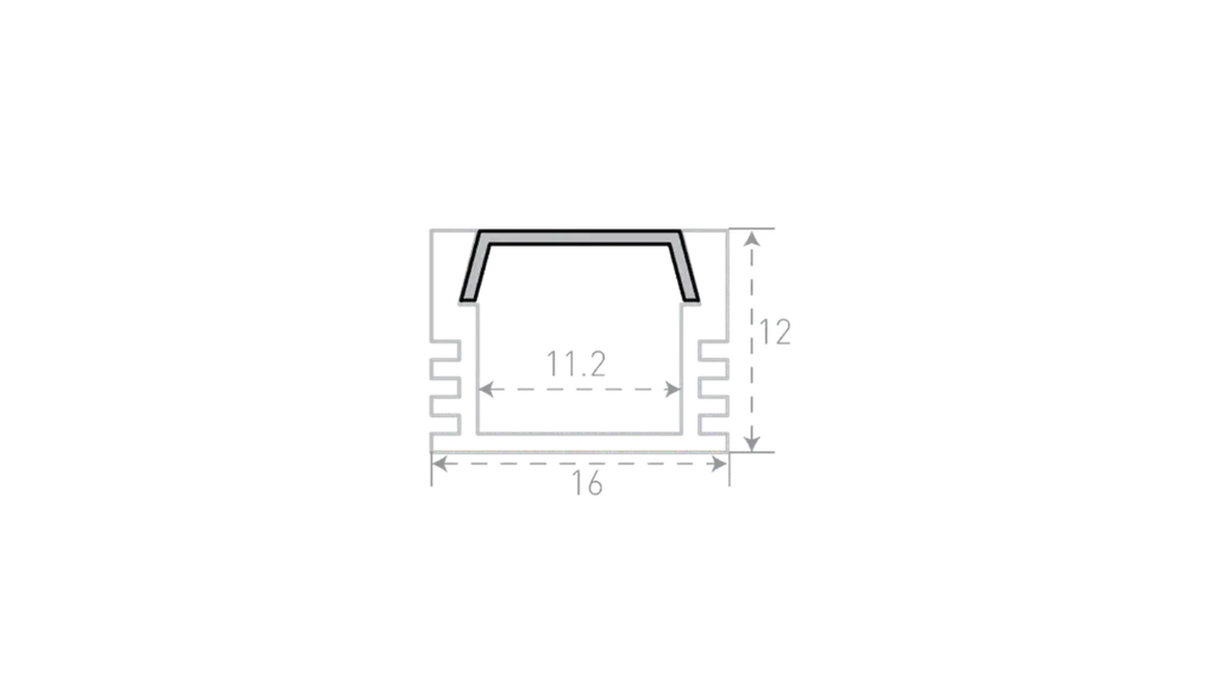 Профиль алюминиевый для светодиодной ленты SWG SF-1612