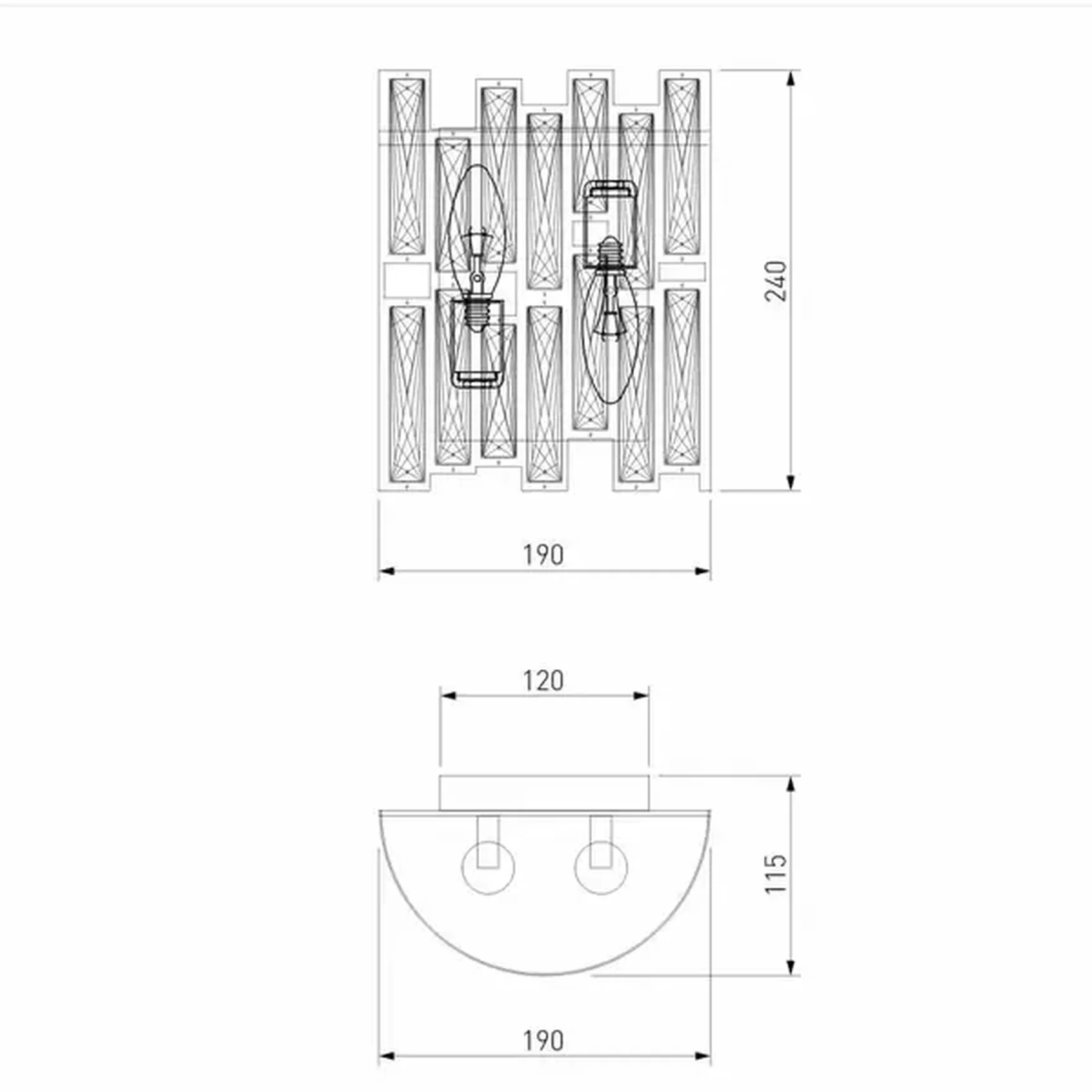 Настенный светильник Bogates Frammenti 352/2 Strotskis