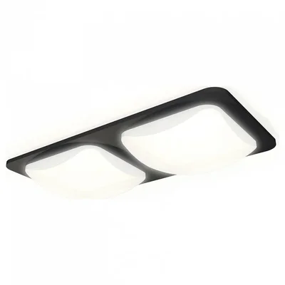 Комплект встраиваемого светильника с акрилом XC7906014 SBK/FR черный песок/белый матовый MR16 GU5.3 (C7906, N7756) (C7906 - 1шт, N7756