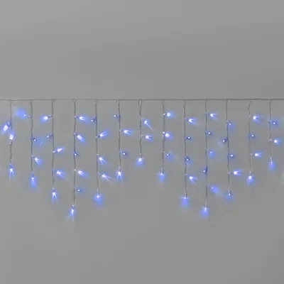 Гирлянда Бахрома INOXHUB 3х0.6м, 108 LED, 220В, IP65, прозрачный провод, СИНИЙ