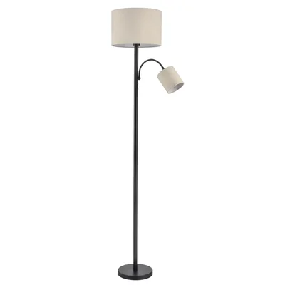 8042/2F MODERNI LN25 черный/бежевый, металл/текстиль Торшер Е27 1*60W + Е14 1*40W 220V KAYA