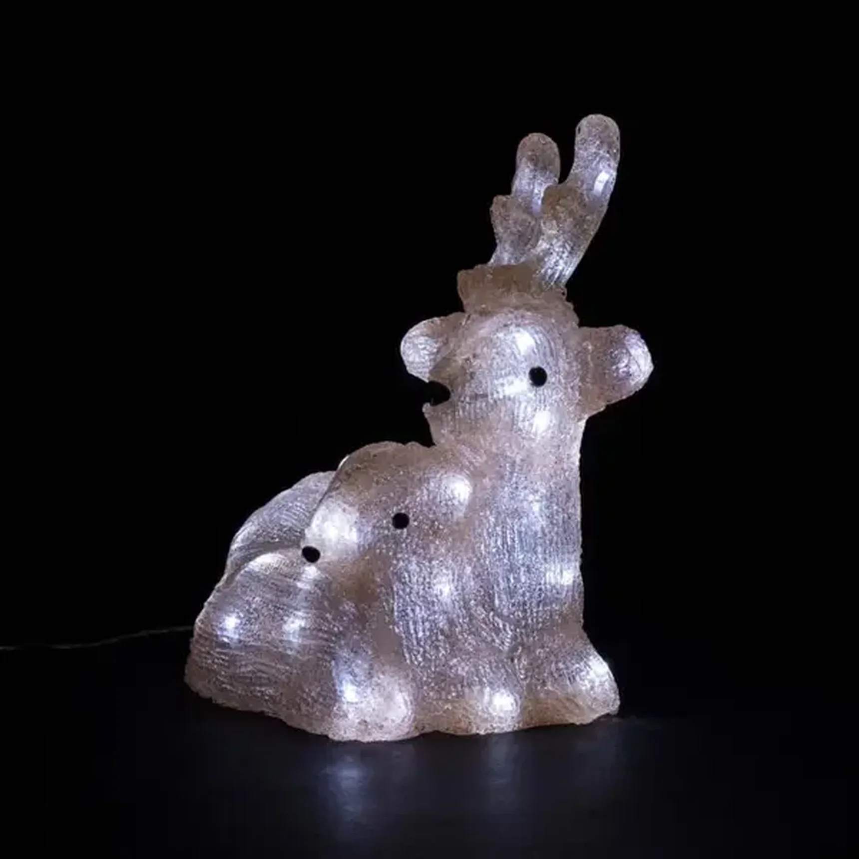 Светодиодный Олень с Детенышем 34см Белый 24В, 50 LED, IP54