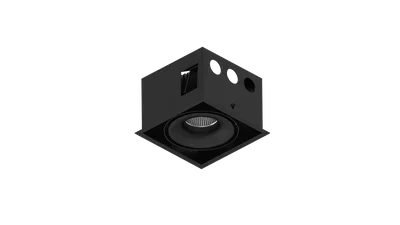 Корпус светильника потолочный встраиваемый поворотный, Черный, IP20, COMBO-CRD1-BL