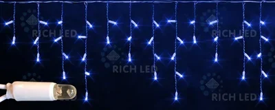 Светодиодная бахрома 112 LED, 6 Ватт, IP65, для улицы, провод белый, Свечение: постоянное, RL-i3*0.5-RW/B