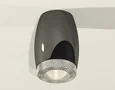Комплект накладного светильника с композитным хрусталем XS1123010 DCH/CL черный хром/прозрачный MR16 GU5.3 (C1123, N7191) (C1123 - 1шт,