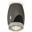 Комплект накладного светильника с композитным хрусталем XS1123010 DCH/CL черный хром/прозрачный MR16 GU5.3 (C1123, N7191) (C1123 - 1шт,