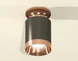 Комплект накладного светильника XS6303160 DCH/PPG черный хром/золото розовое полированное MR16 GU5.3 (N6906, C6303, N6135) (N6906 - 1шт