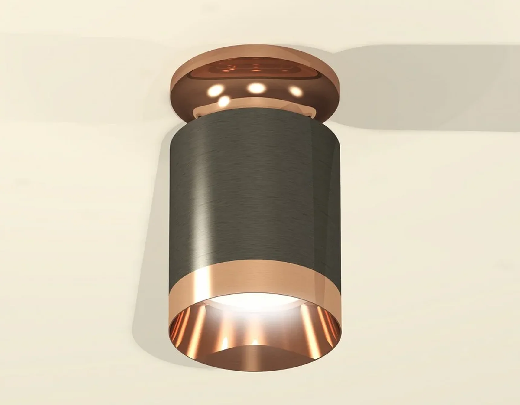 Комплект накладного светильника XS6303160 DCH/PPG черный хром/золото розовое полированное MR16 GU5.3 (N6906, C6303, N6135) (N6906 - 1шт