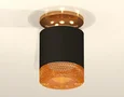 Комплект накладного светильника с композитным хрусталем XS7402103 SBK/PYG/CF черный песок/золото желтое полированное/кофе MR16 GU5.3 (N