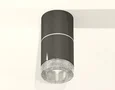Комплект накладного светильника с композитным хрусталем XS7403042 DCH/CL черный хром/прозрачный MR16 GU5.3 (C7403, A2070, C7403, N7191)