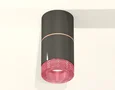 Комплект накладного светильника с композитным хрусталем XS7403102 DCH/PI черный хром/розовый MR16 GU5.3 (C7403, A2073, C7403, N7193) (C