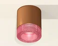 Комплект накладного светильника с композитным хрусталем XS7404030 SCF/PI кофе песок/розовый MR16 GU5.3 (C7404, N7193) (C7404 - 1шт, N71