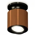 Комплект накладного поворотного светильника XS7404100 SCF/PBK кофе песок/черный полированный MR16 GU5.3 (N7926, C7404, N7002) (N7926 -