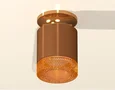 Комплект накладного светильника с композитным хрусталем XS7404122 SCF/PYG/CF кофе песок/золото желтое полированное/кофе MR16 GU5.3 (N79
