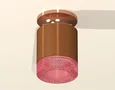 Комплект накладного светильника с композитным хрусталем XS7404142 SCF/PPG/PI кофе песок/золото розовое полированное/розовый MR16 GU5.3