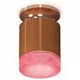 Комплект накладного светильника с композитным хрусталем XS7404142 SCF/PPG/PI кофе песок/золото розовое полированное/розовый MR16 GU5.3