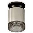 Комплект накладного светильника с композитным хрусталем XS7405024 PSL/PBK/BK серебро полированное/черный полированный/тонированный MR16