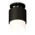 Комплект накладного светильника с акрилом XS7511066 SBK/PBK/FR черный песок/черный полированный/белый матовый MR16 GU5.3 (N7926, C7511,