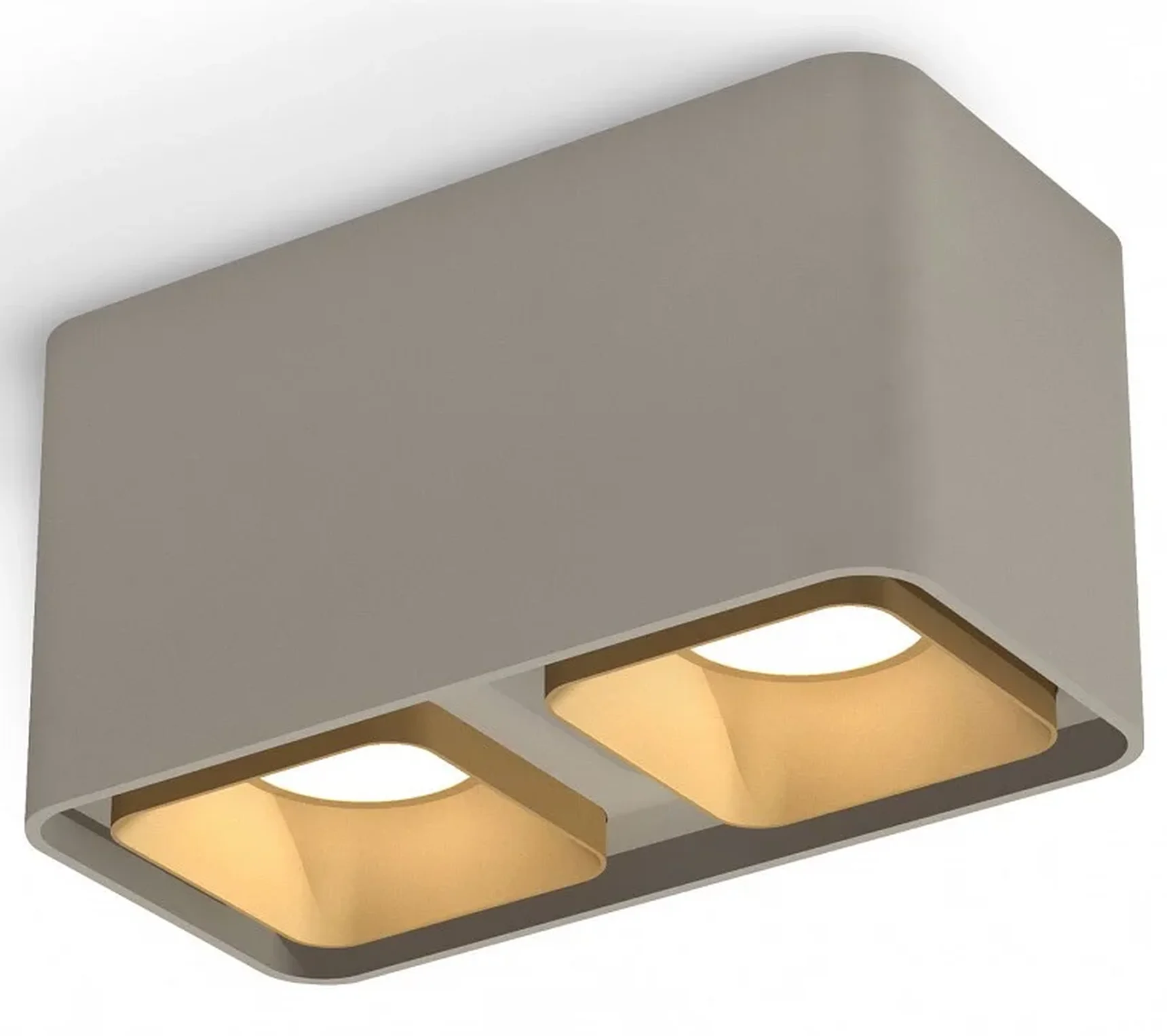 Комплект накладного светильника XS7852004 SGR/SGD серый песок/золото песок MR16 GU5.3 (C7852, N7704) (C7852 - 1шт, N7704 - 2шт)