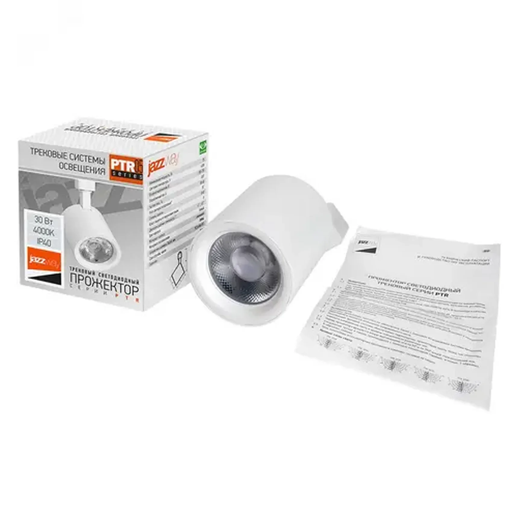 Трековый светильник светодиодный PTR 0530 30w 4000K 24° WH IP40, 5010642