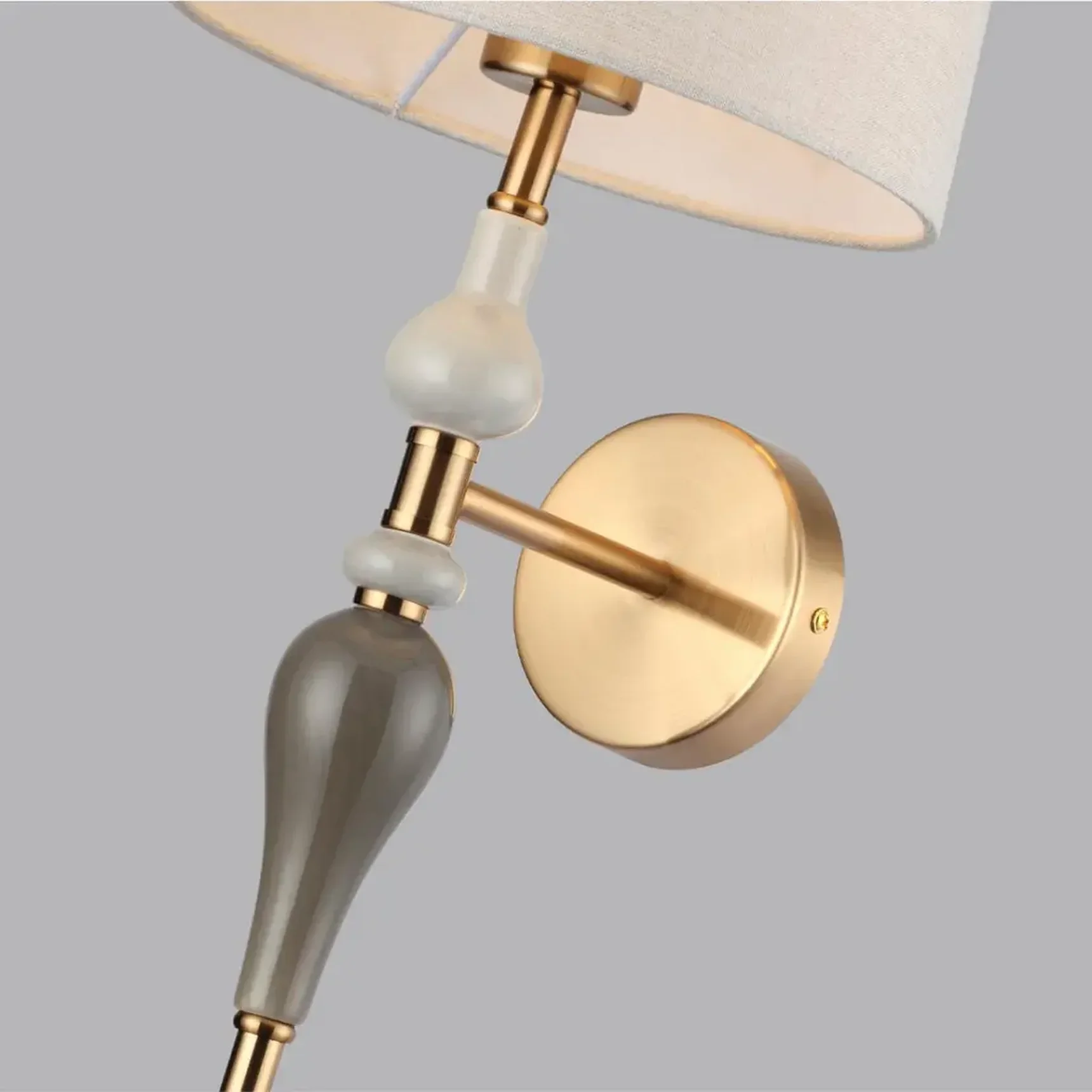 5040/1W CLASSIC ODL24 441 античн.бронза/беж.абажур/металл/керамика Бра E27 1*60W HOMI