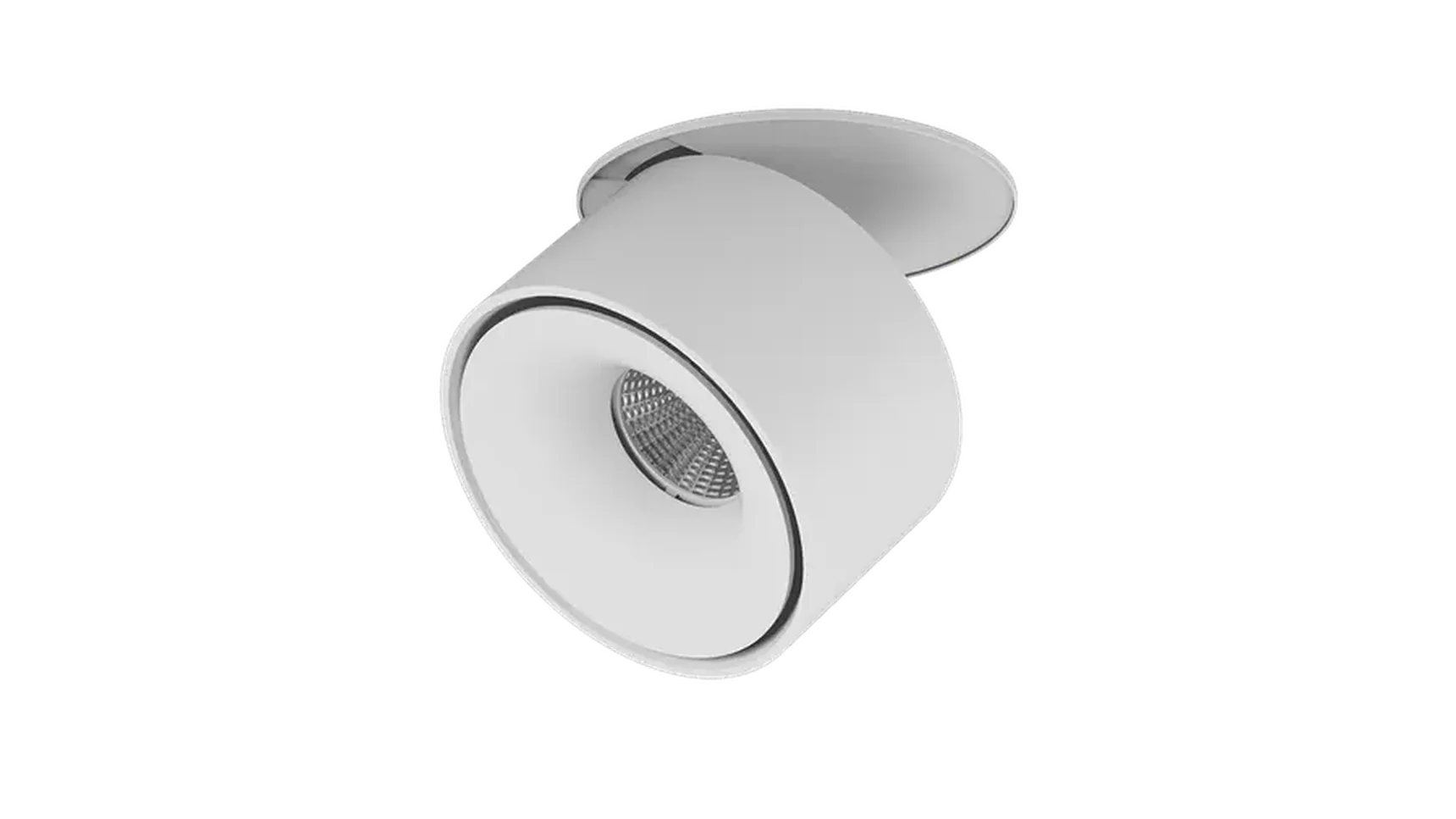 Светильник светодиодный потолочный встраиваемый наклонно-поворотный, серия I, Белый, 15Вт, IP20, Нейтральный белый (4000К), I-RC-WH-NW