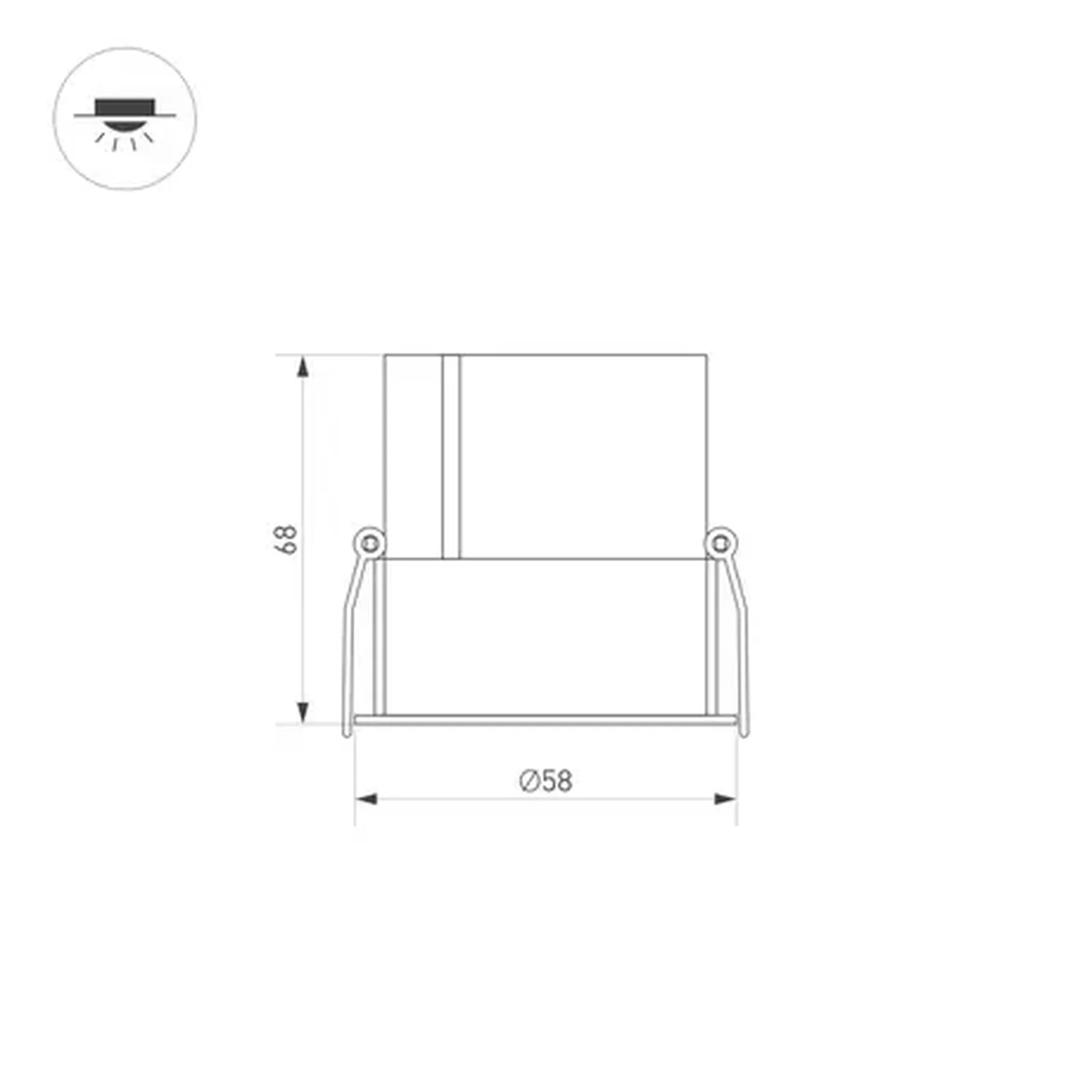 Светильник MS-ATLAS-BUILT-R58-10W Warm3000 (WH-WH, 35 deg, 230V) (Arlight, IP20 Металл, 5 лет), 037183