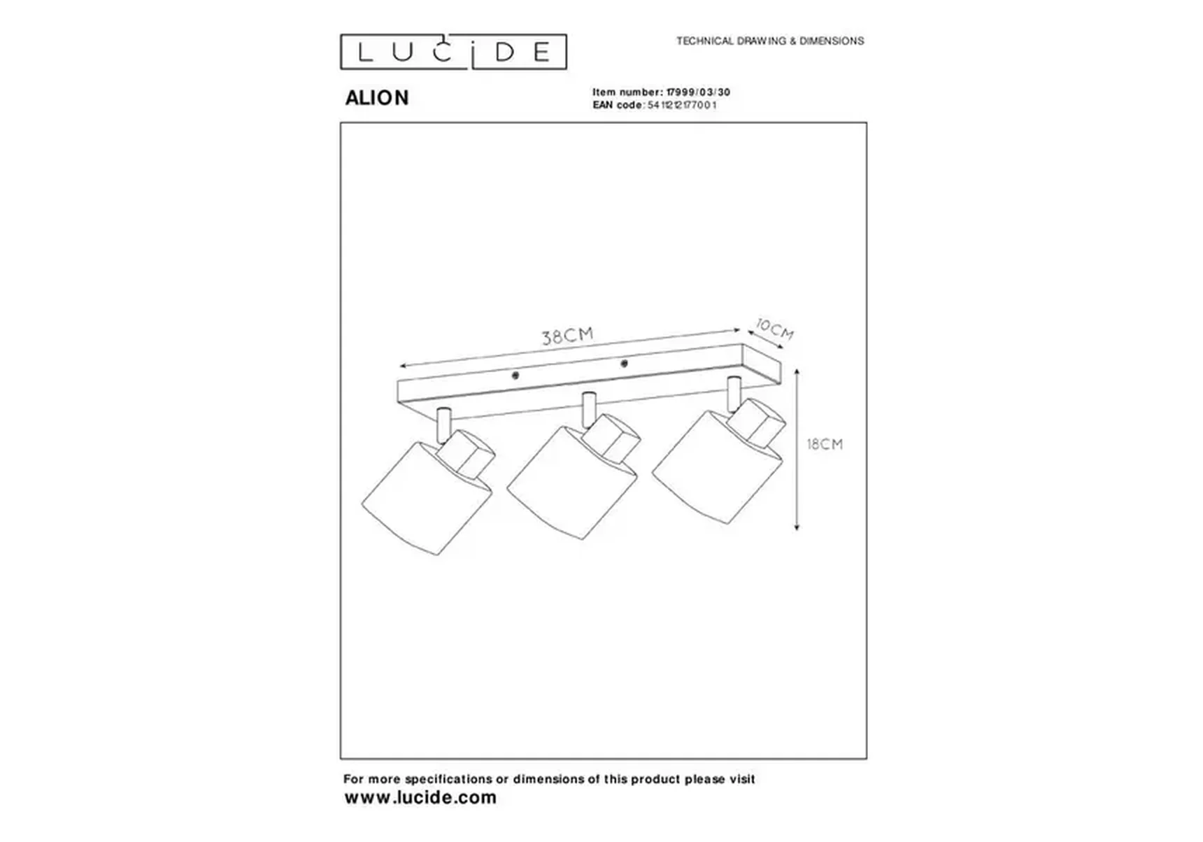 Спот Lucide Alion 17999/03/30