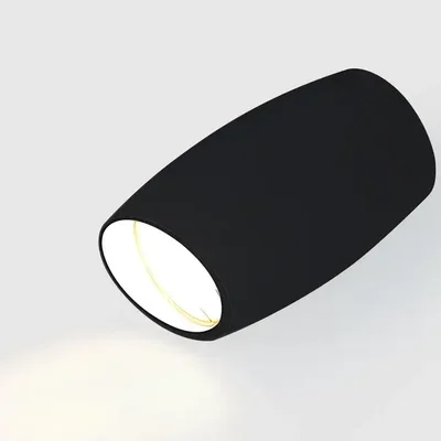 Спот GWL-GU10-M-IP20 Черный Скошеный верх Бочонок