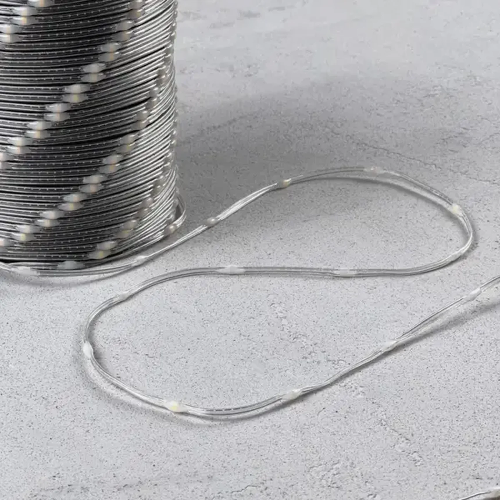 Гирлянда Роса Про 20м Белая 24В, 400 LED, Провод Прозрачный ПВХ, IP65