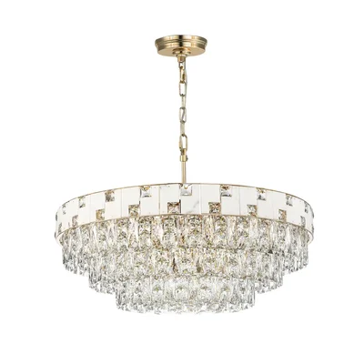 5076/21 HALL ODL24 617 золото/прозрачный/белый/металл/хрусталь/алебастр Люстра E14 21*40W CHESSI