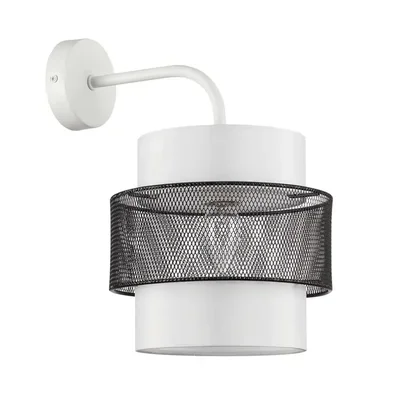 8002/1W MODERNI LN25 белый, черный металл/металл, текстиль Бра Е27 60W 220V ANIMAISA