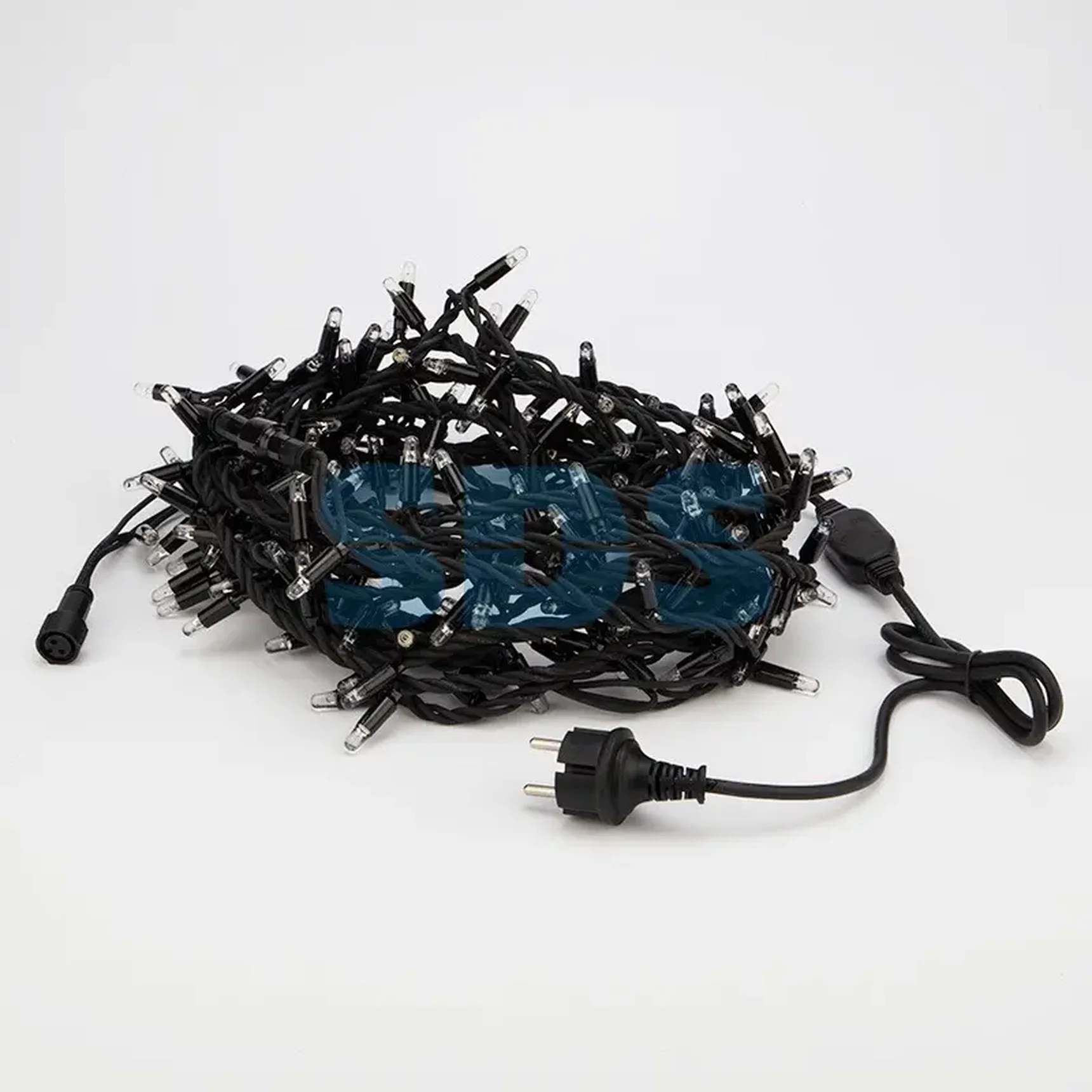 Гирлянда «Кластер» 10 м,  200 LED,  черный каучук,  IP67, соединяемая,  цвет свечения белый NEON-NIGHT