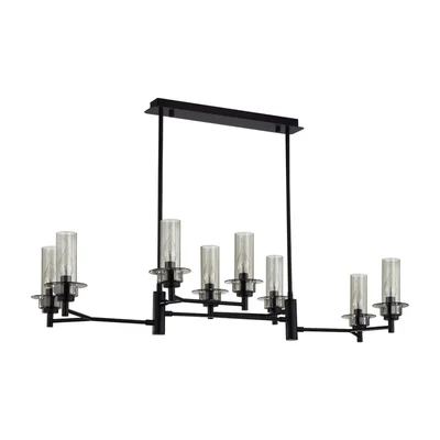 6555/8C CLASSI LN25 черный/дымчатый/металл/стекло Люстра потолочная E14 8*40W 220V MADONNA