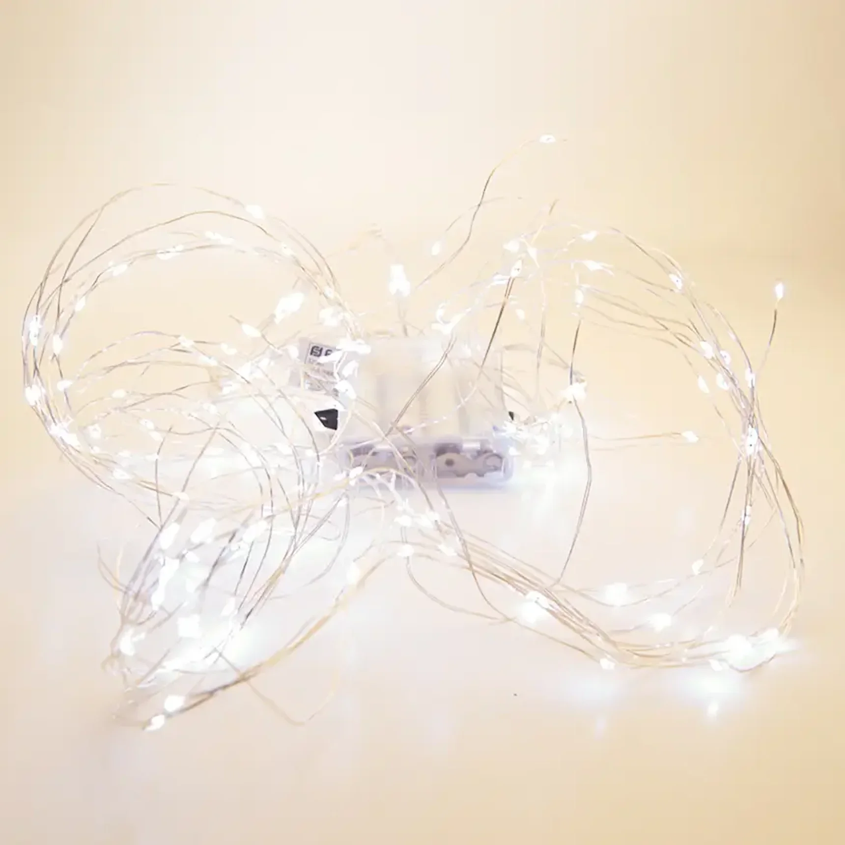 CL53 Гирлянда на елку, 200 LED теплый белый, 10 веток* 20 лампочек, 2м + 1м шнур, IP20