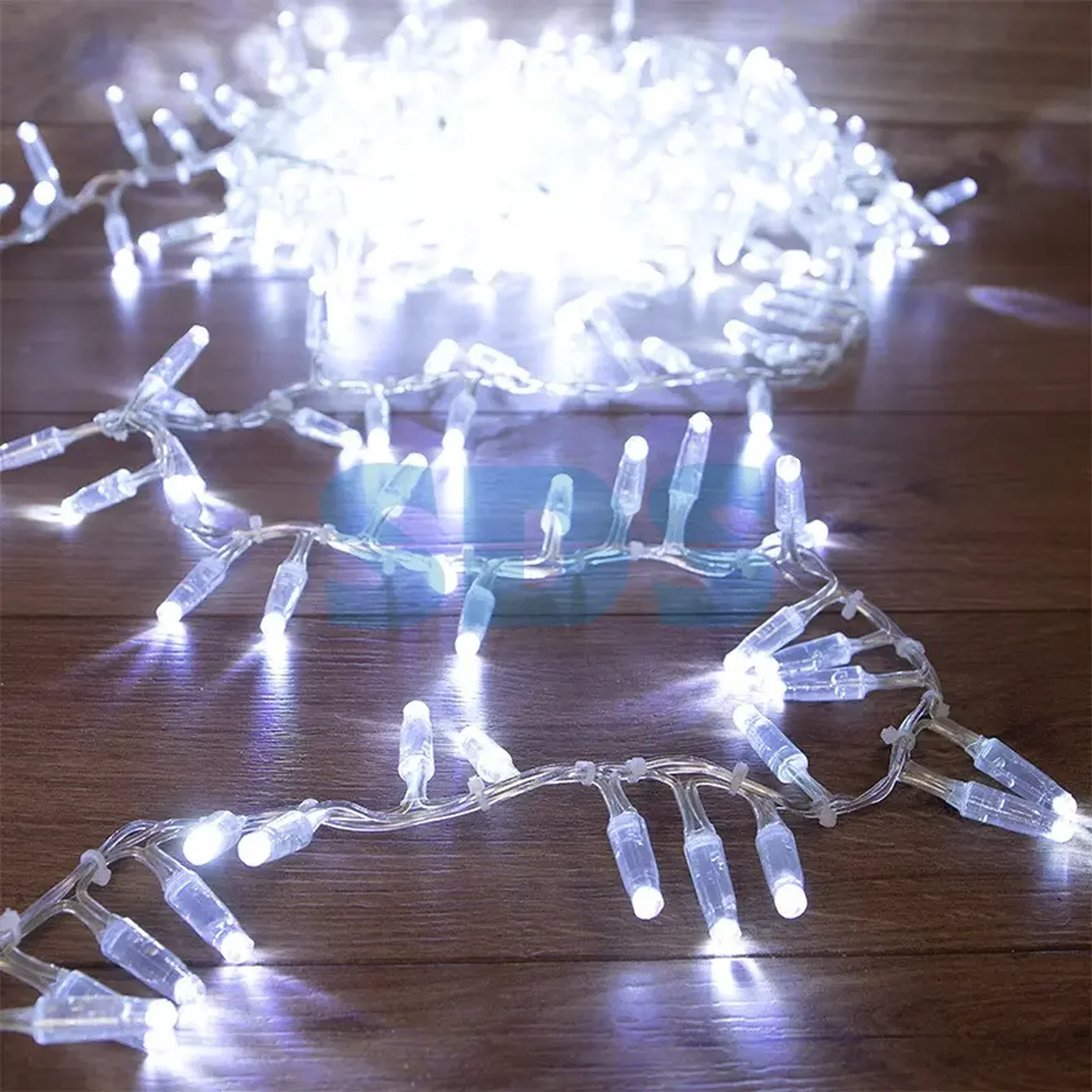 Гирлянда «Кластер» 10 м,  400 LED,  Прозрачный ПВХ,  IP65, соединяемая,  цвет свечения белый NEON-NIGHT