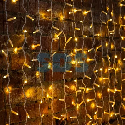 Гирлянда Светодиодный Дождь 2х3м, постоянное свечение, белый провод, 230 В, диоды ТЕПЛЫЙ БЕЛЫЙ, 760 LED