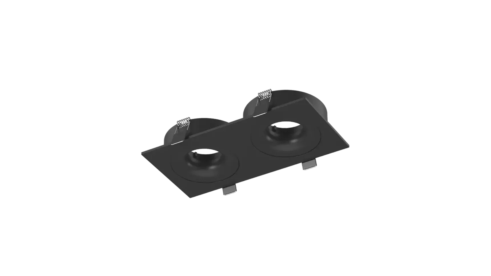 Корпус светильника потолочный встраиваемый наклонно-поворотный, COMBO-2S2-BL, Черный, IP20, COMBO-2S2-BL