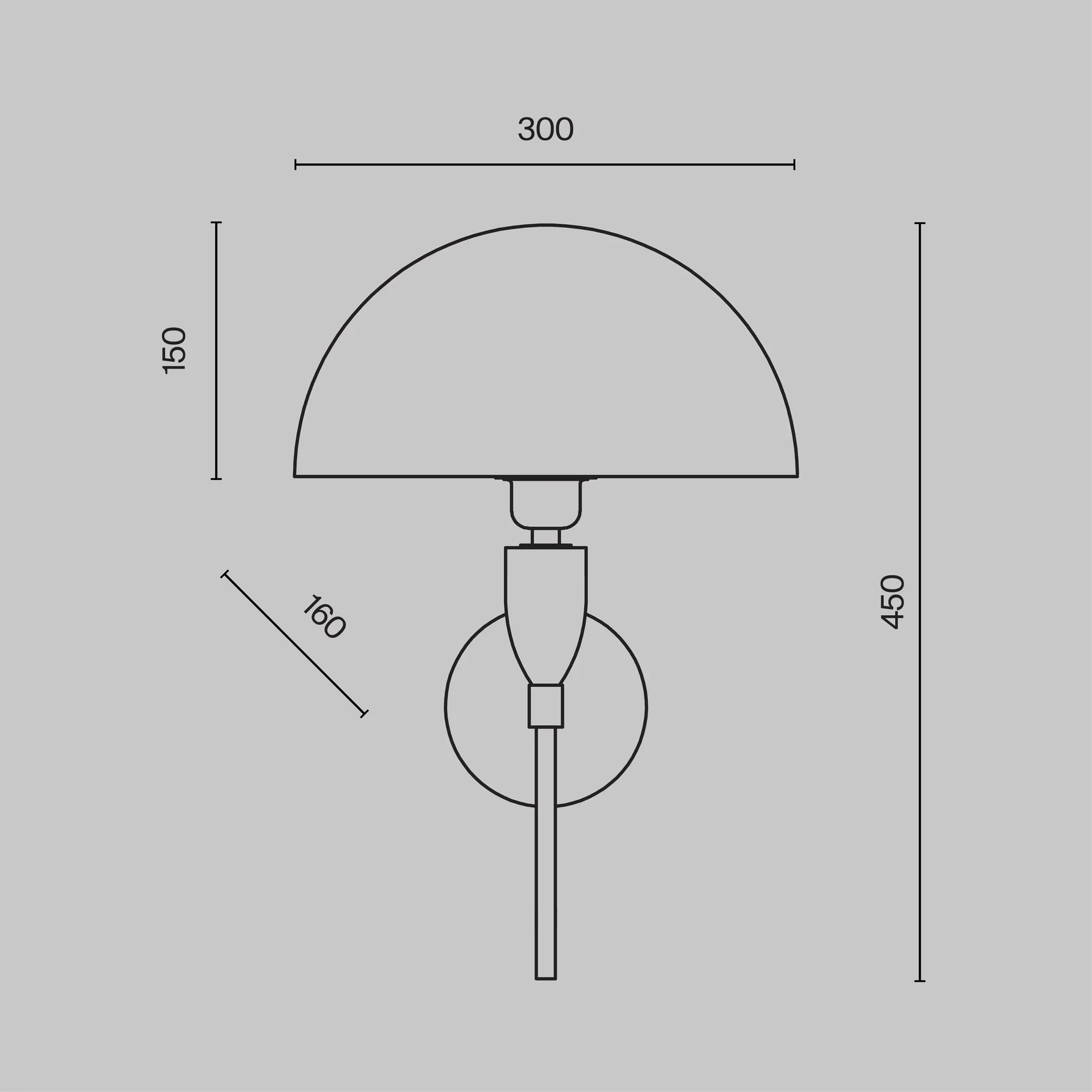 Настенный светильник (бра) Prima E14х1 60Вт, Z034WL-01CH