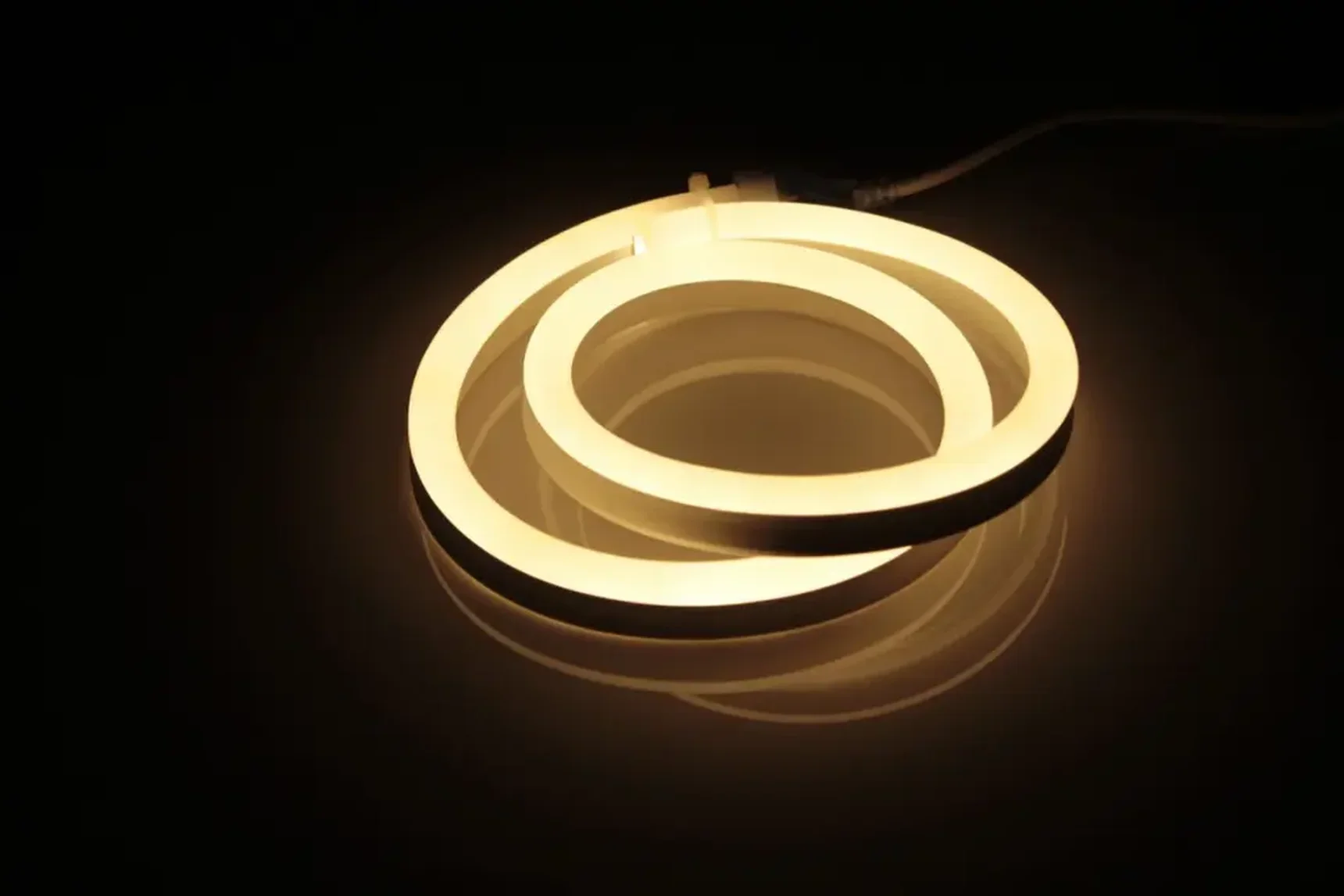 Гибкий неон LM-24V-2835-120P-big size-WW, белый теплый, 12х25мм, 1метр