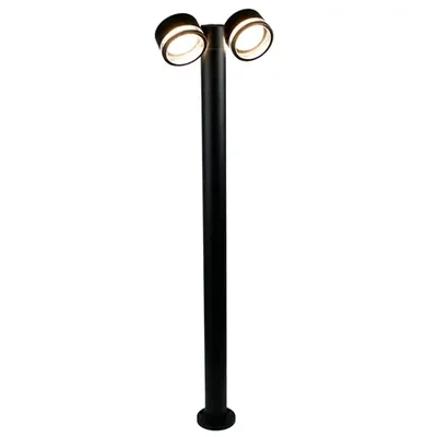 Садово-парковый светильник General GPF-2GX53-M-IP65 Черный Высокий с боковым рассеивателем Иллюмакс