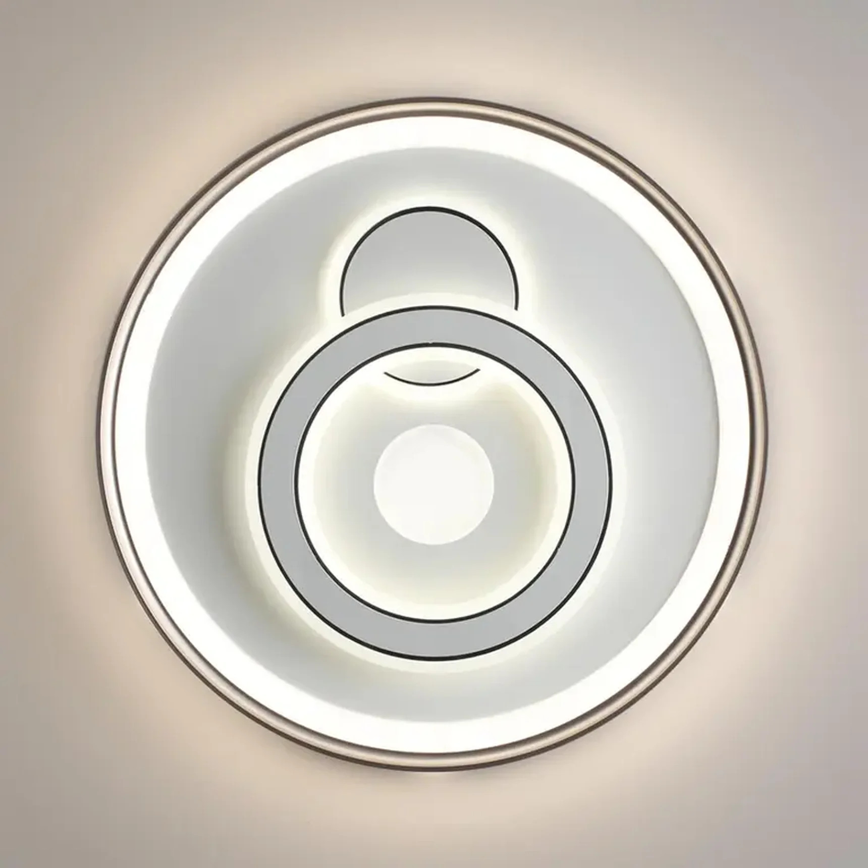 7787/85L PIKO LED SN Светильник металл/белый/бронза LED 85Вт 3000-6500K D495 IP20 пульт ДУ GEMINI