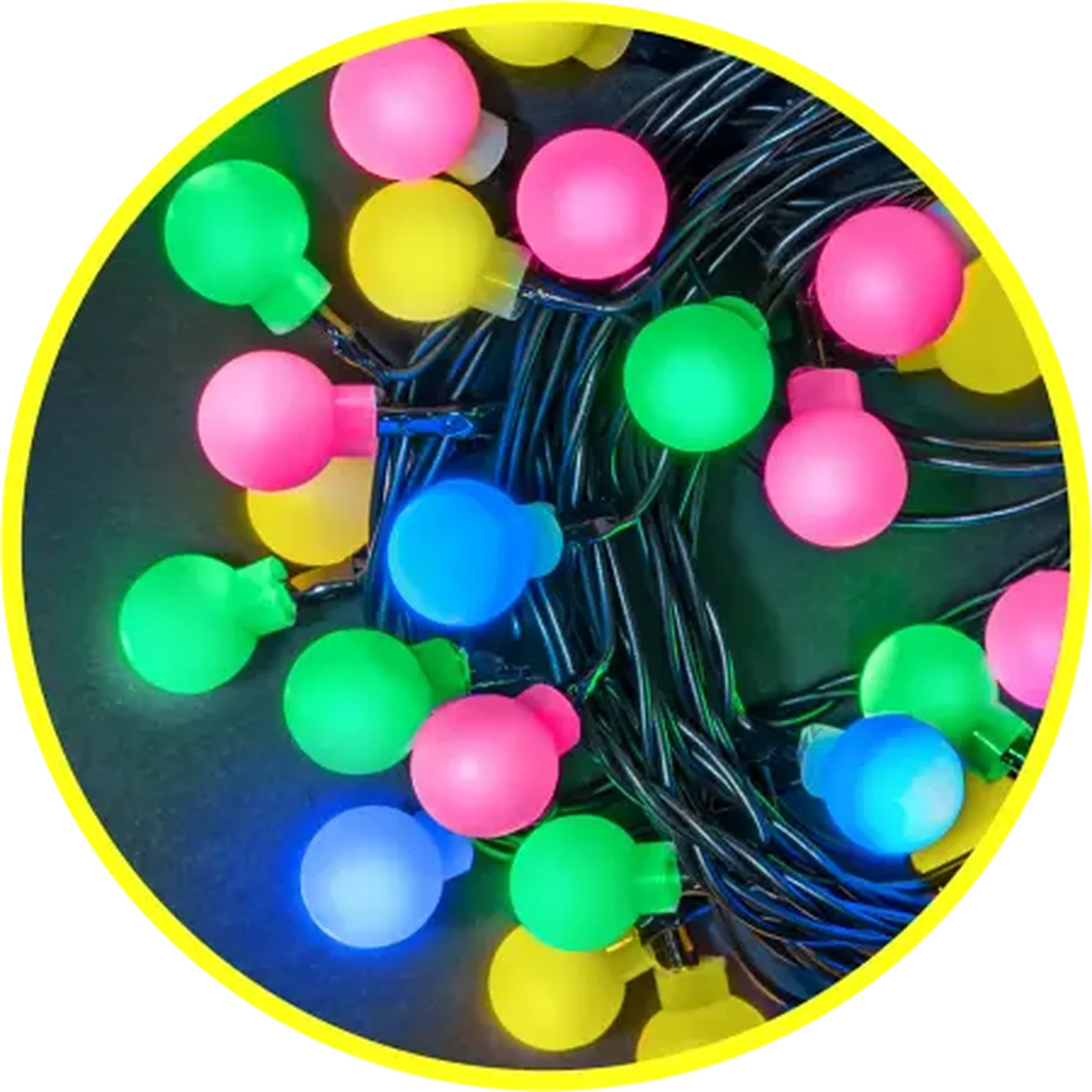 Светодиодная гирлянда «шарики» NGF-B01-128RGBWW-8-11.5m-230-C8-BL-IP20