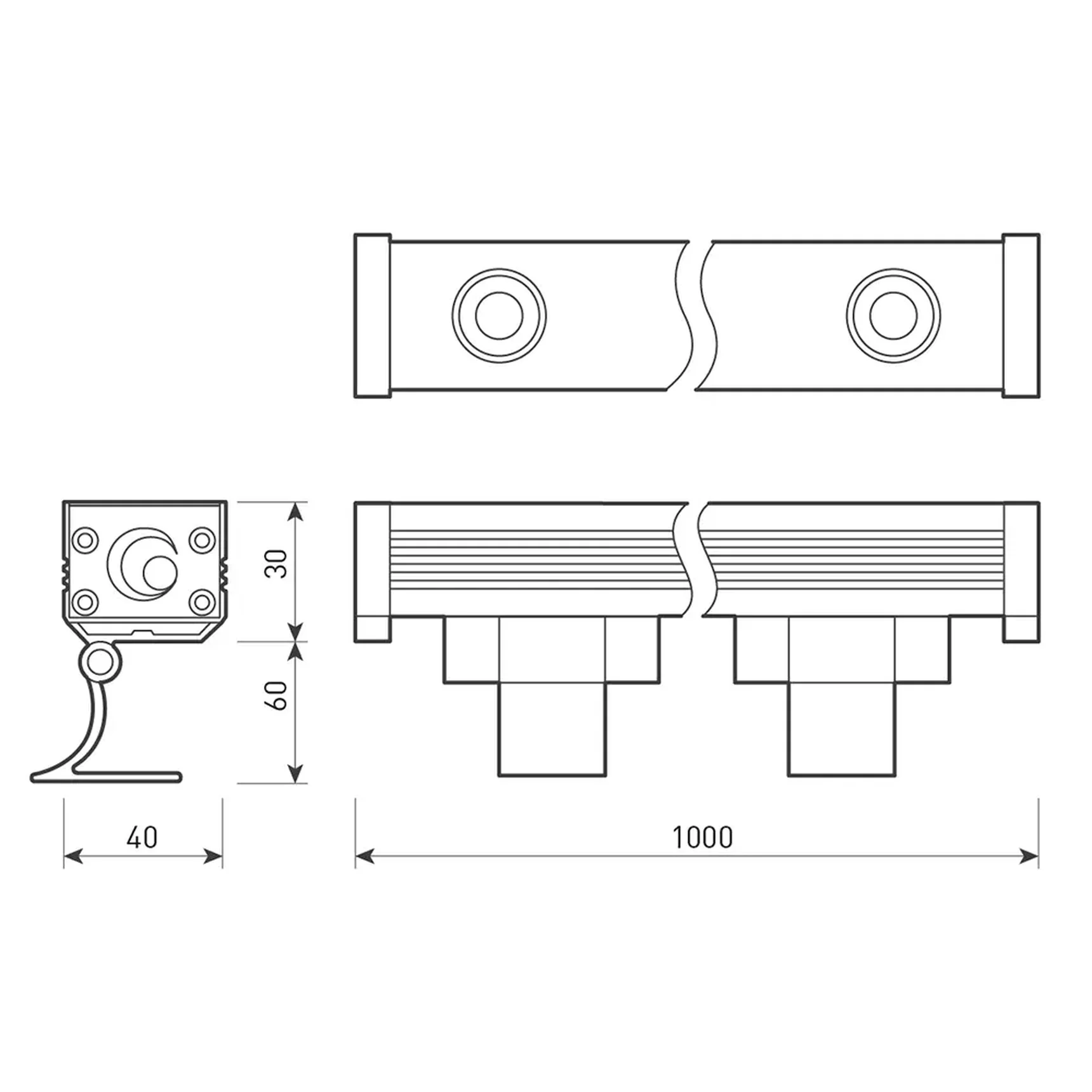 Светодиодный прожектор AR-LINE-1000M-24W-220V Day (Grey, 30 deg) (Arlight, IP65 Металл, 3 года)