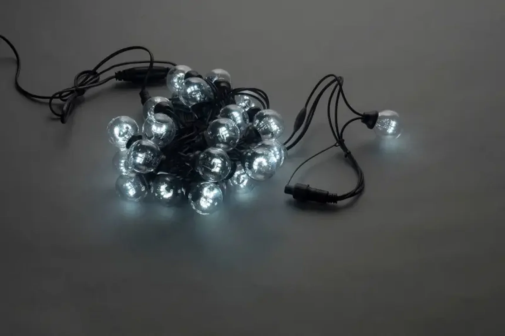 LED-2BLR-40CM-10M-240V-W, Белт-лайт с лампами, белый/черный пр.