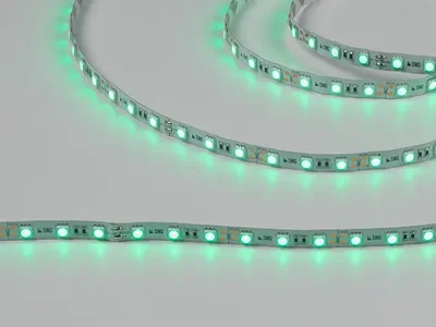 Светодиодная лента 5050, 60 LED/м, 14,4 Вт/м, 12В , IP20, Цвет: Зеленый, SWG560-12-14.4-G-M