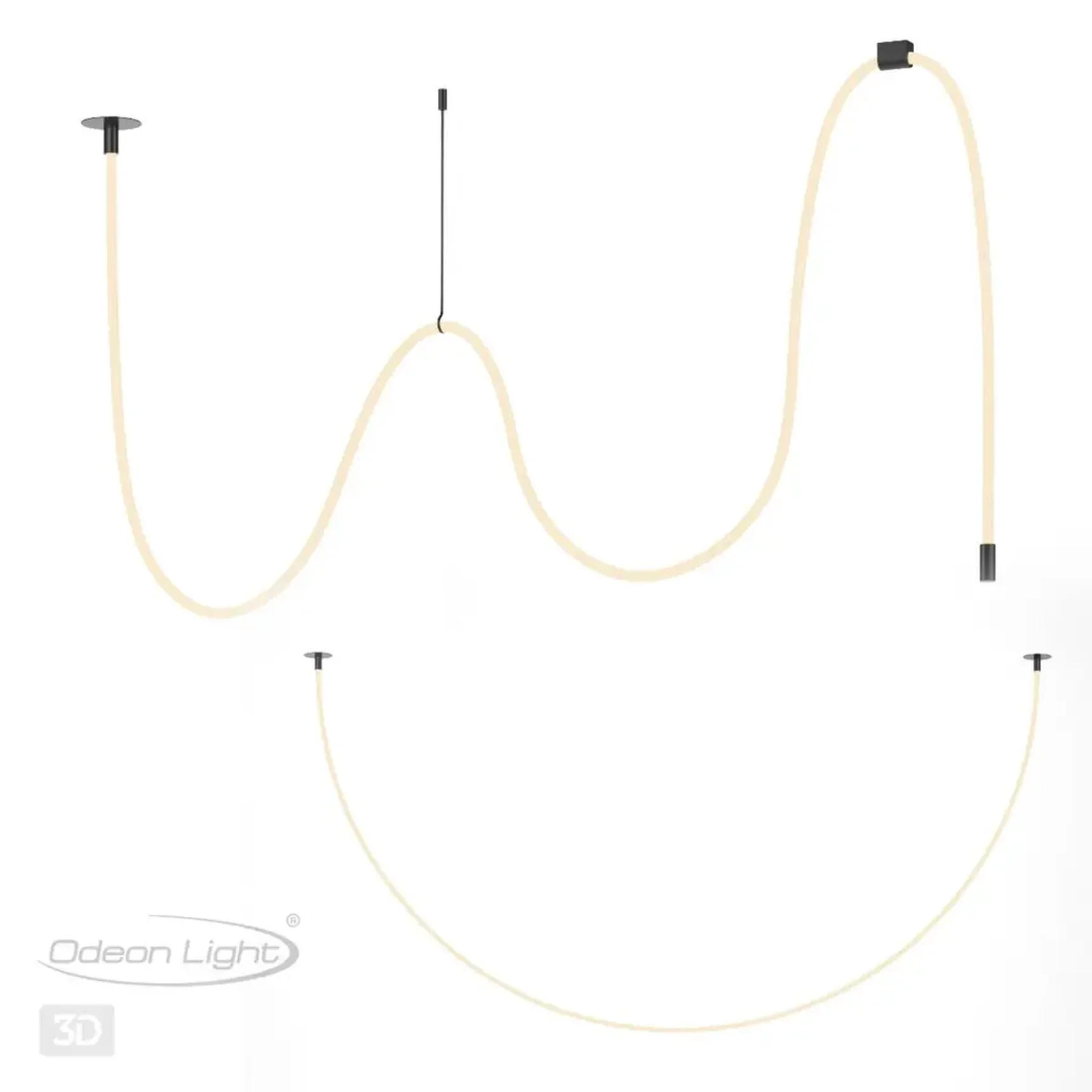 4391/40CL HIGHTECH ODL24 263 черный/металл/канат Потолочный св-к встраиваемый (2 крепления и крючок в комплекте) IP20 LED 40W 1580Лм 4000K CORDA