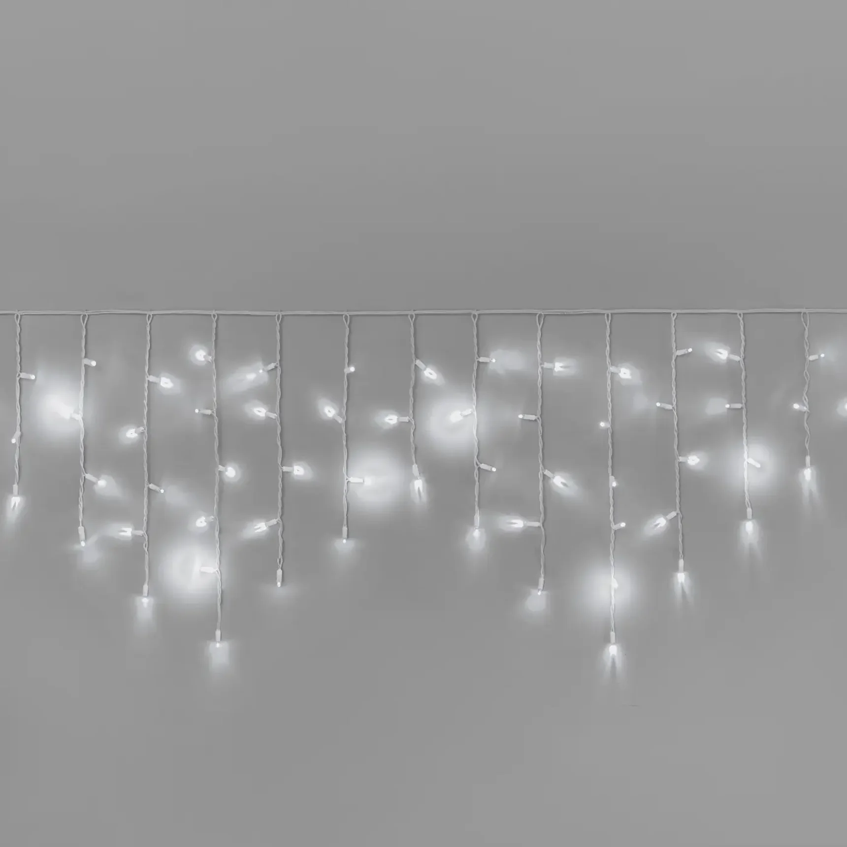 Гирлянда Бахрома INOXHUB 3х0.6м, мерцающая, 108 LED, 220В, IP65, белая резина 3.3мм, БЕЛАЯ